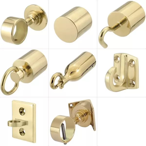 Barrier Rope Accessories "Shiny Brass" by Kanirope®