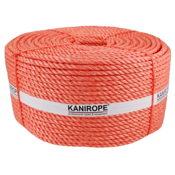 Polypropylene Rope SPLIT ø4mm 500m Coil orange 3-strand twisted by Kanirope®