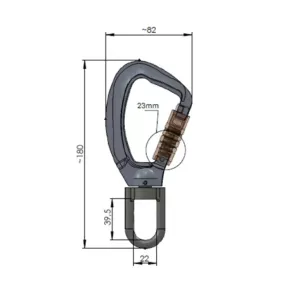 Connector WIRBEL TWIST LOCK ALU by Kanirope