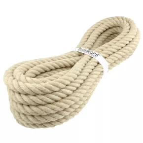 Hemp rope HEMPTWIST ø22mm 4-strand twisted by Kanirope®