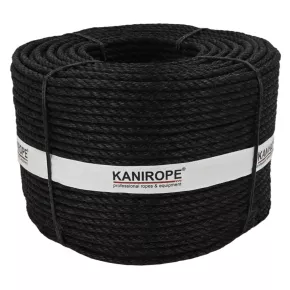 Sisal rope AGAVE BLACK ø6mm 3-strand twisted by Kanirope®