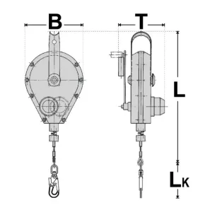 Retractable type fall arrester with lift function HRA WIRE by Ikar